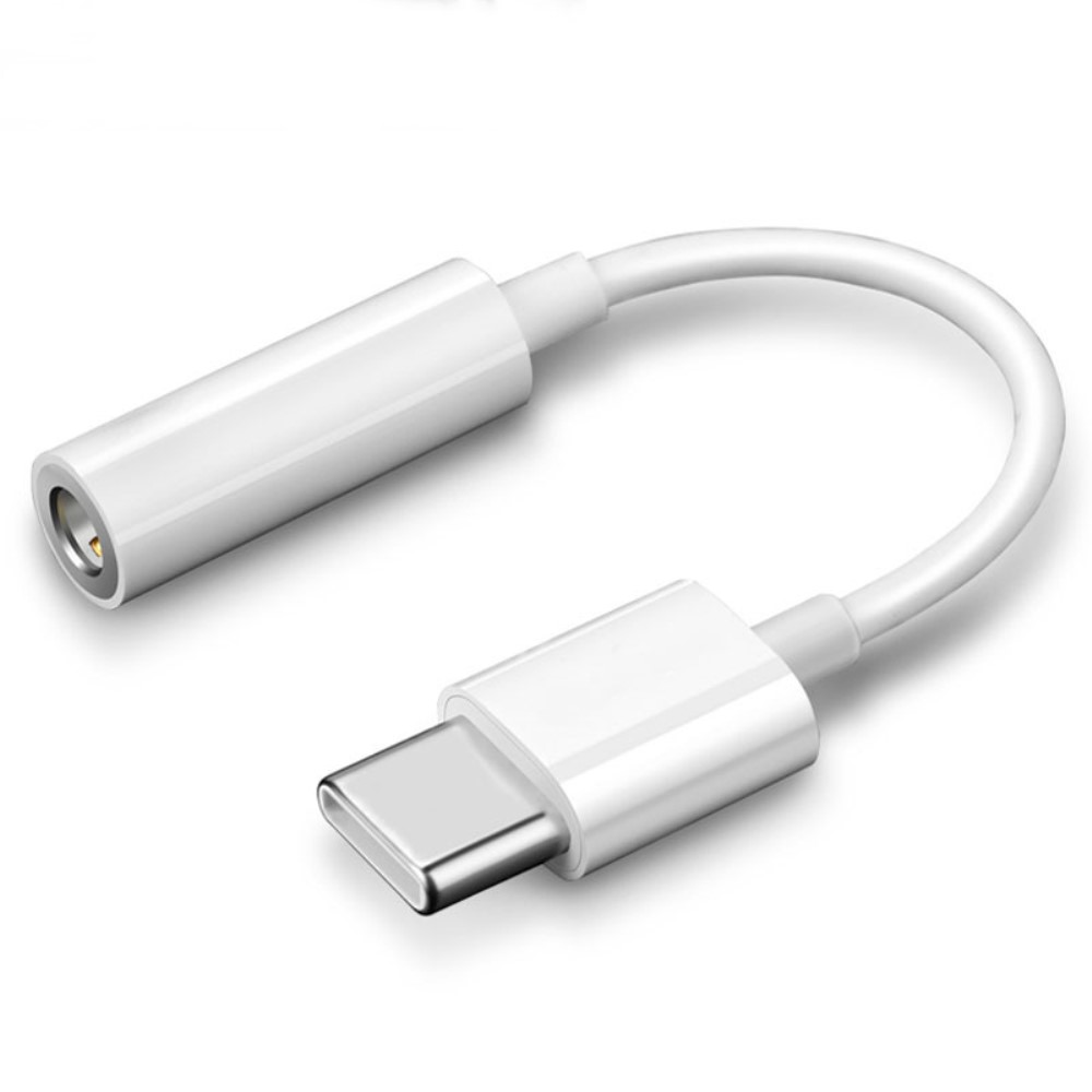  USB-C till AUX 3.5 mm adapter - Vit