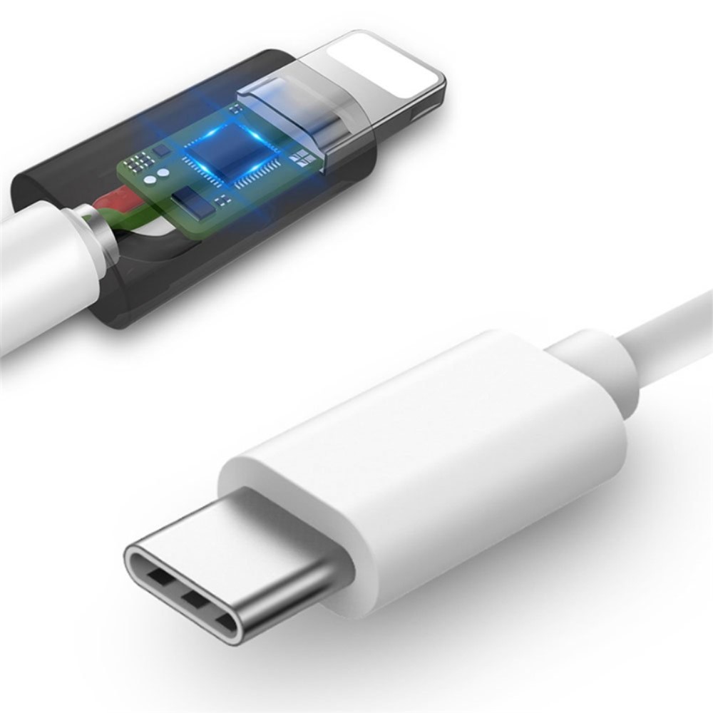  USB-C till AUX 3.5 mm adapter - Vit