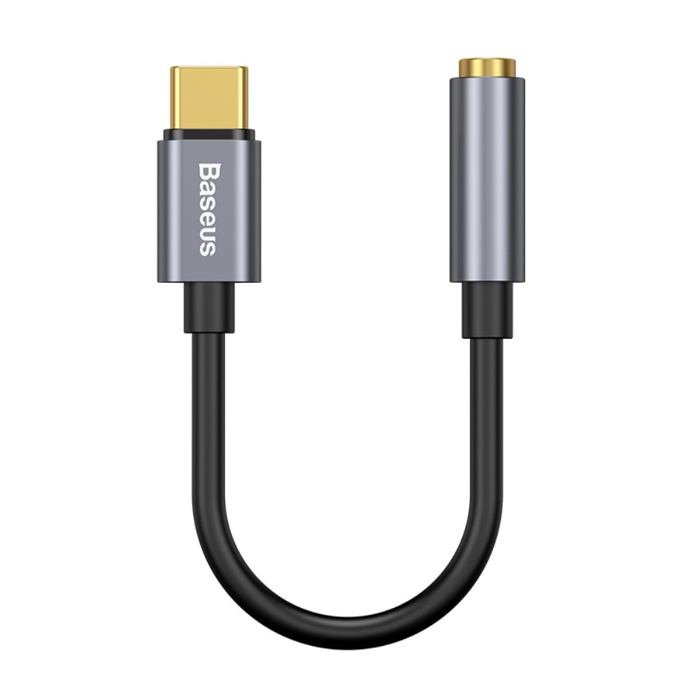 BASEUS BASEUS USB-C till 3.5mm AUX Adapter, DAC Mörk Grå