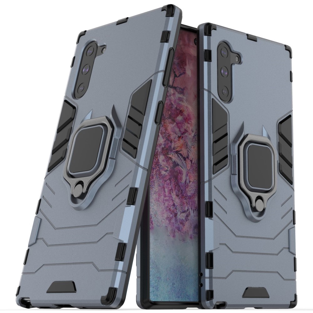  Samsung Galaxy Note 10 - Armour Ring Skal - Navy Blue