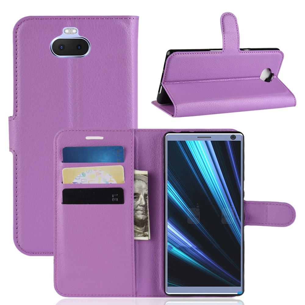  Sony Xperia 10 Plus - Litchi Plånboksfodral - Lila