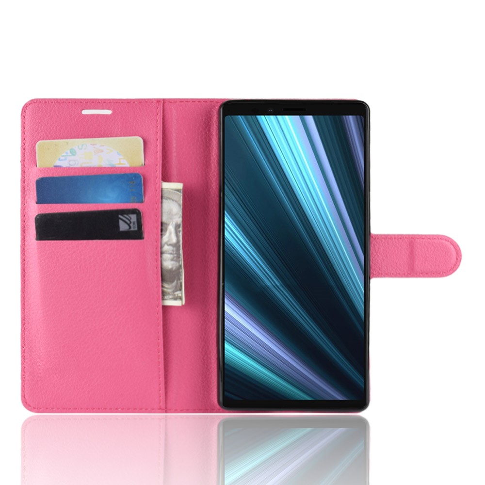  Sony Xperia 1 - Litchi Plånboksfodral - Rosa