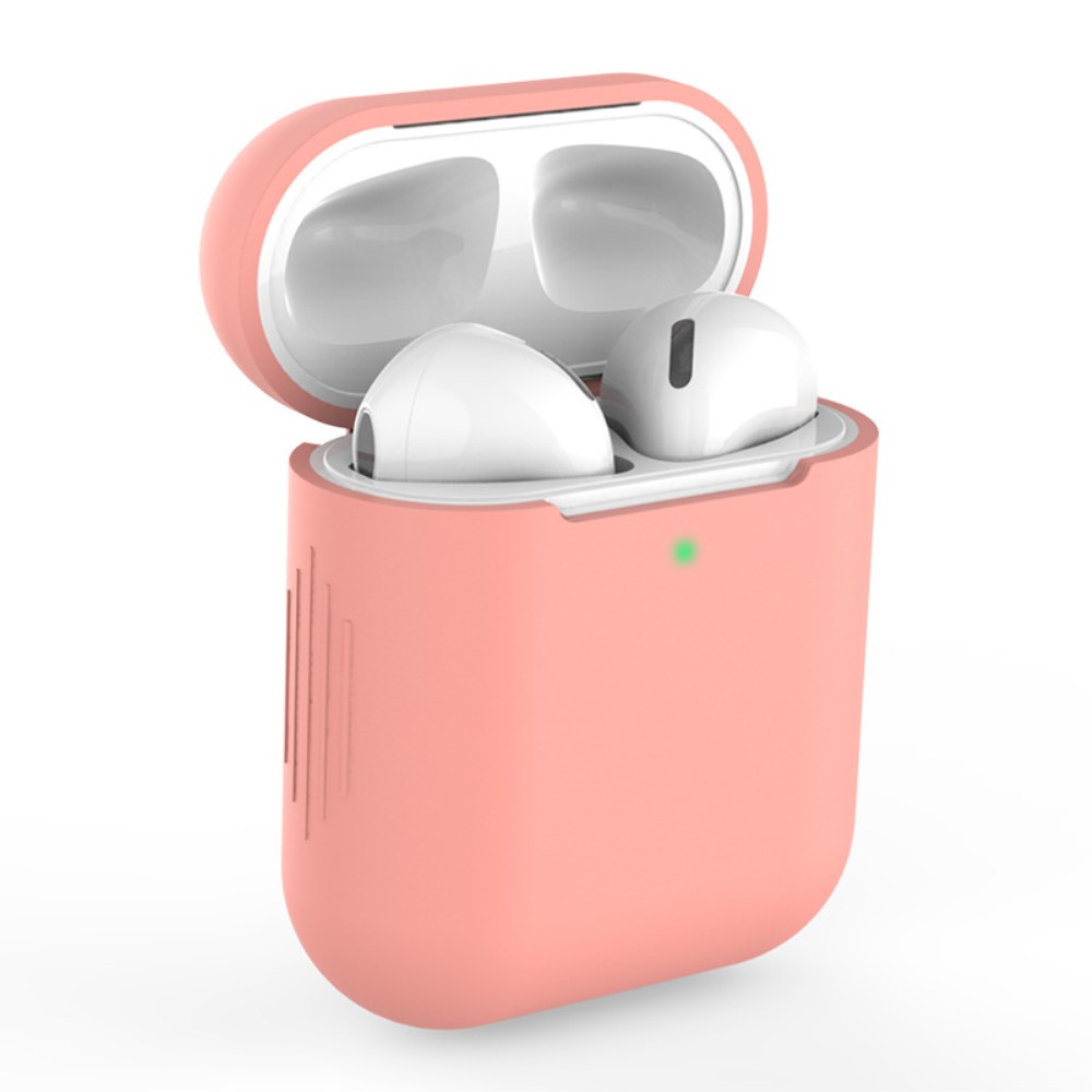  Silikonskal för AirPods med trådlös laddningsetui - Rosa