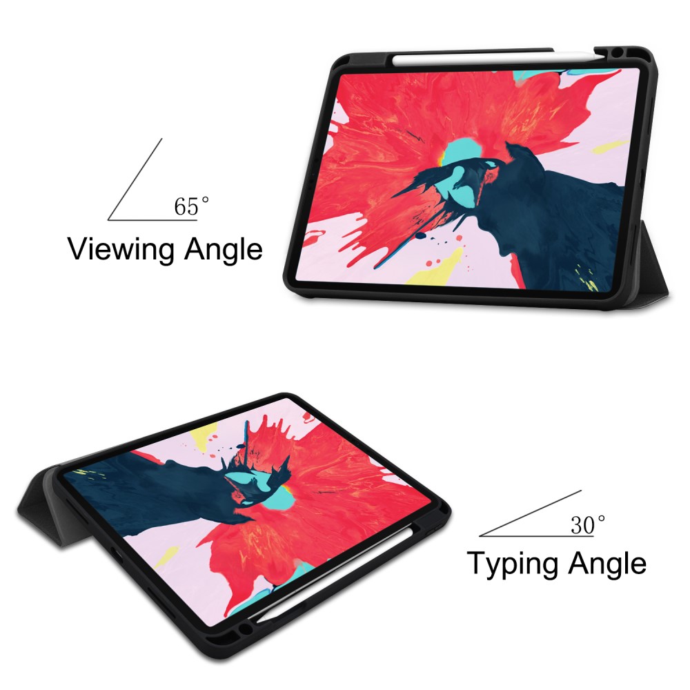  iPad Pro 11 (2018/2020) - Tri-Fold Fodral med Pennhållare - Svart