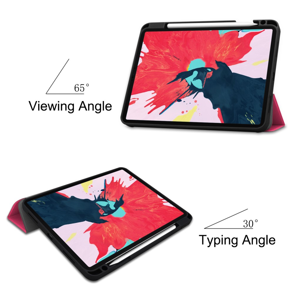  iPad Pro 11 (2018/2020) - Tri-Fold Fodral med Pennhållare - Rosa