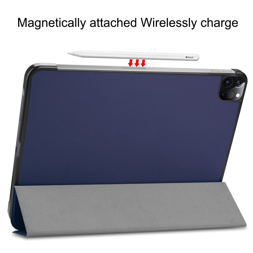 iPad Air 2026-2020 / Pro 11 Fodral Tri-Fold Mörk Blå