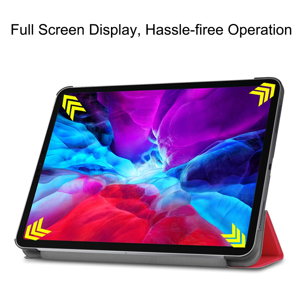  iPad Pro 12.9 (2018/2020) - Tri-Fold Stödjer Apple Pen Laddning - Röd