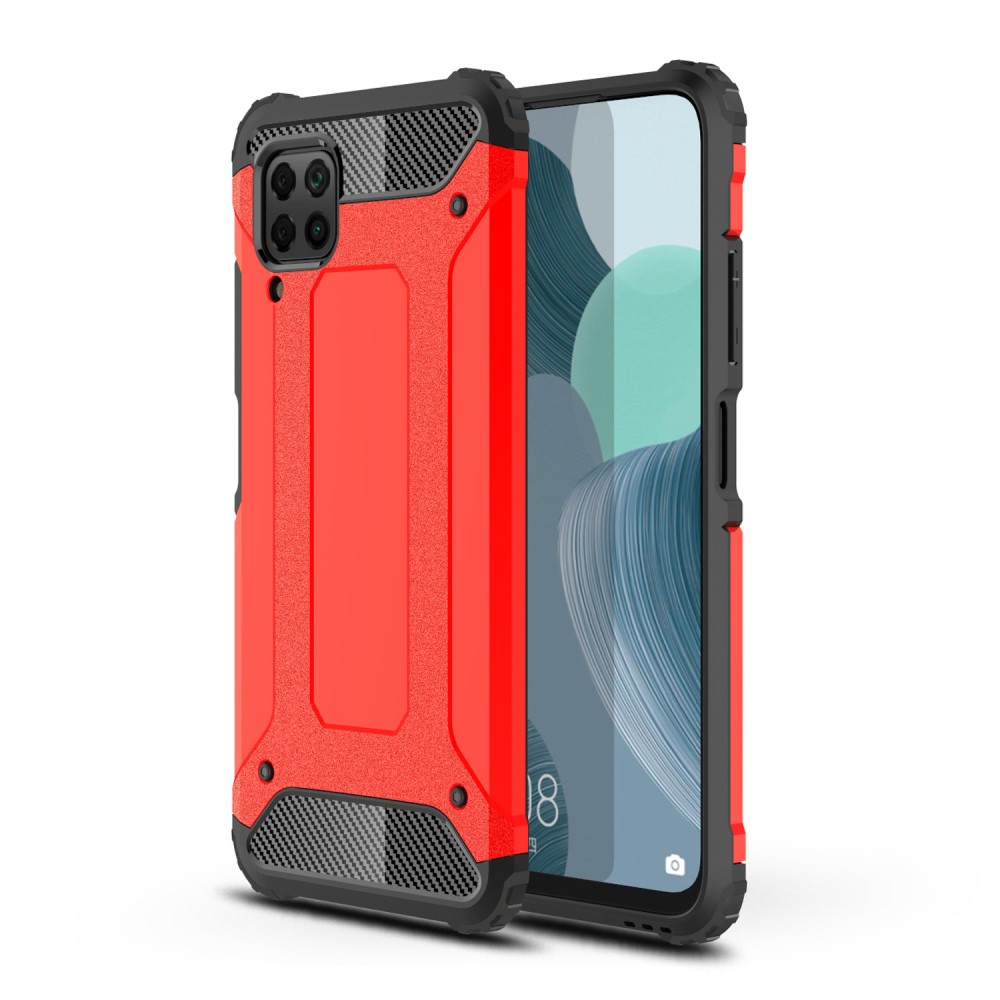  Huawei P40 Lite - Hybrid Armor Skal - Röd