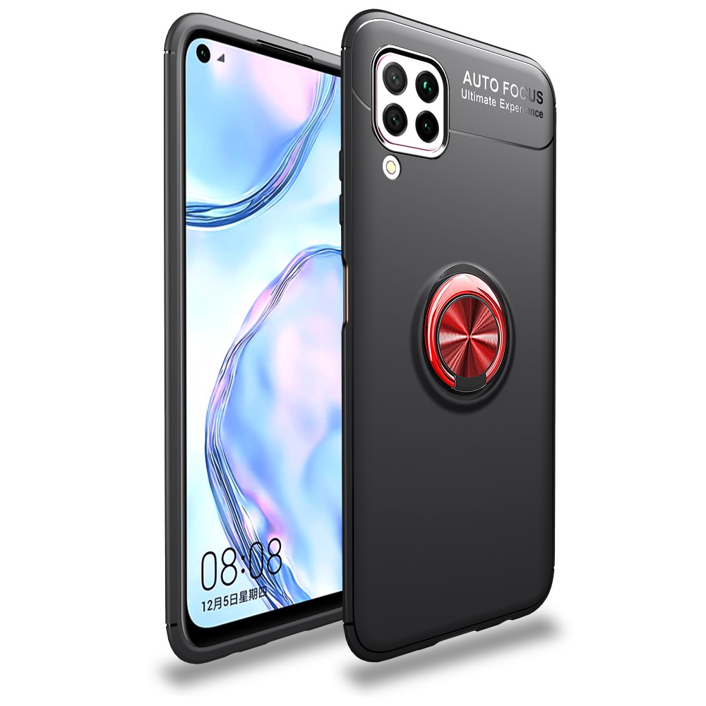  Huawei P40 Lite - Kickstand Ringskal - Svart/Röd