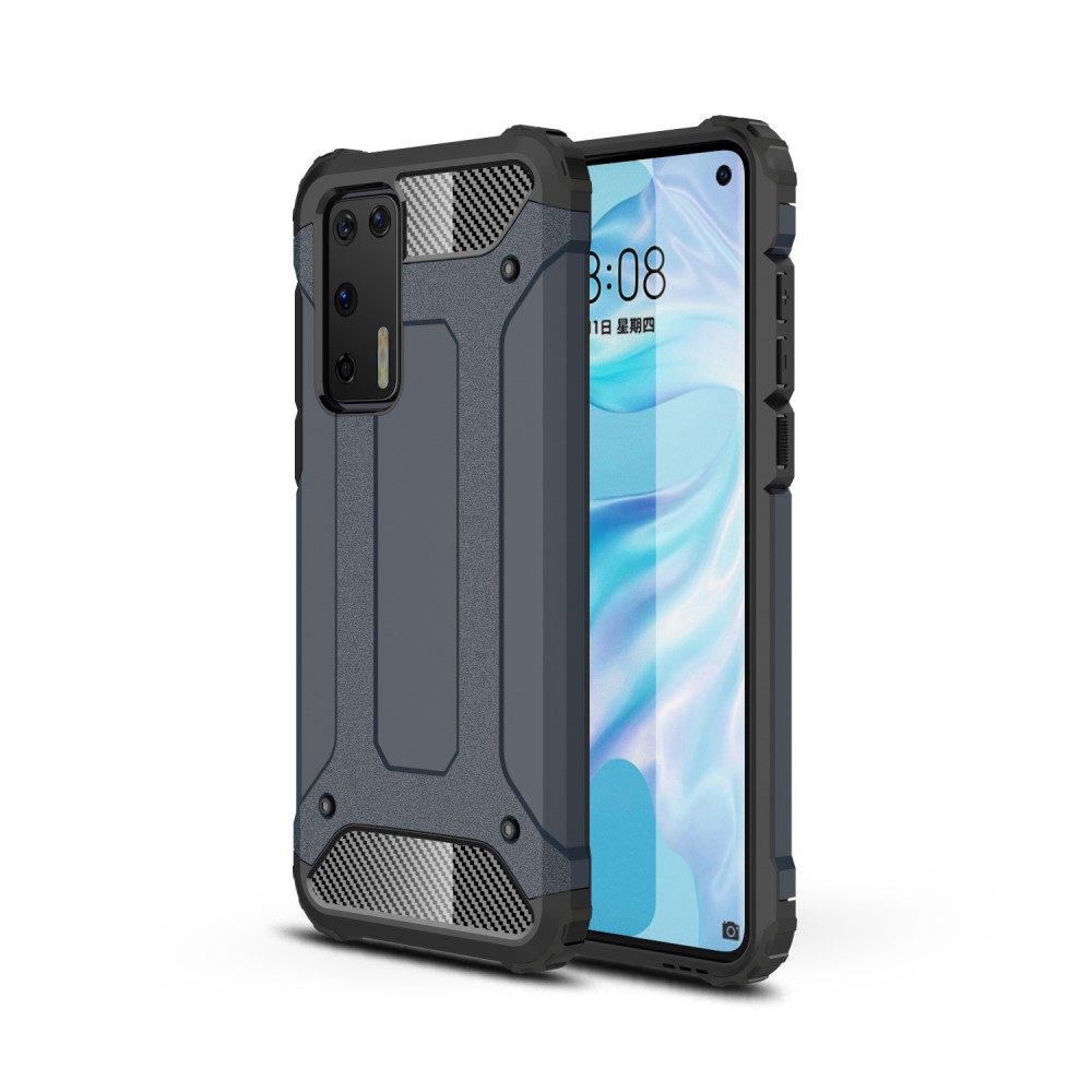  Huawei P40 - Hybrid Armor Skal - Mörk Blå