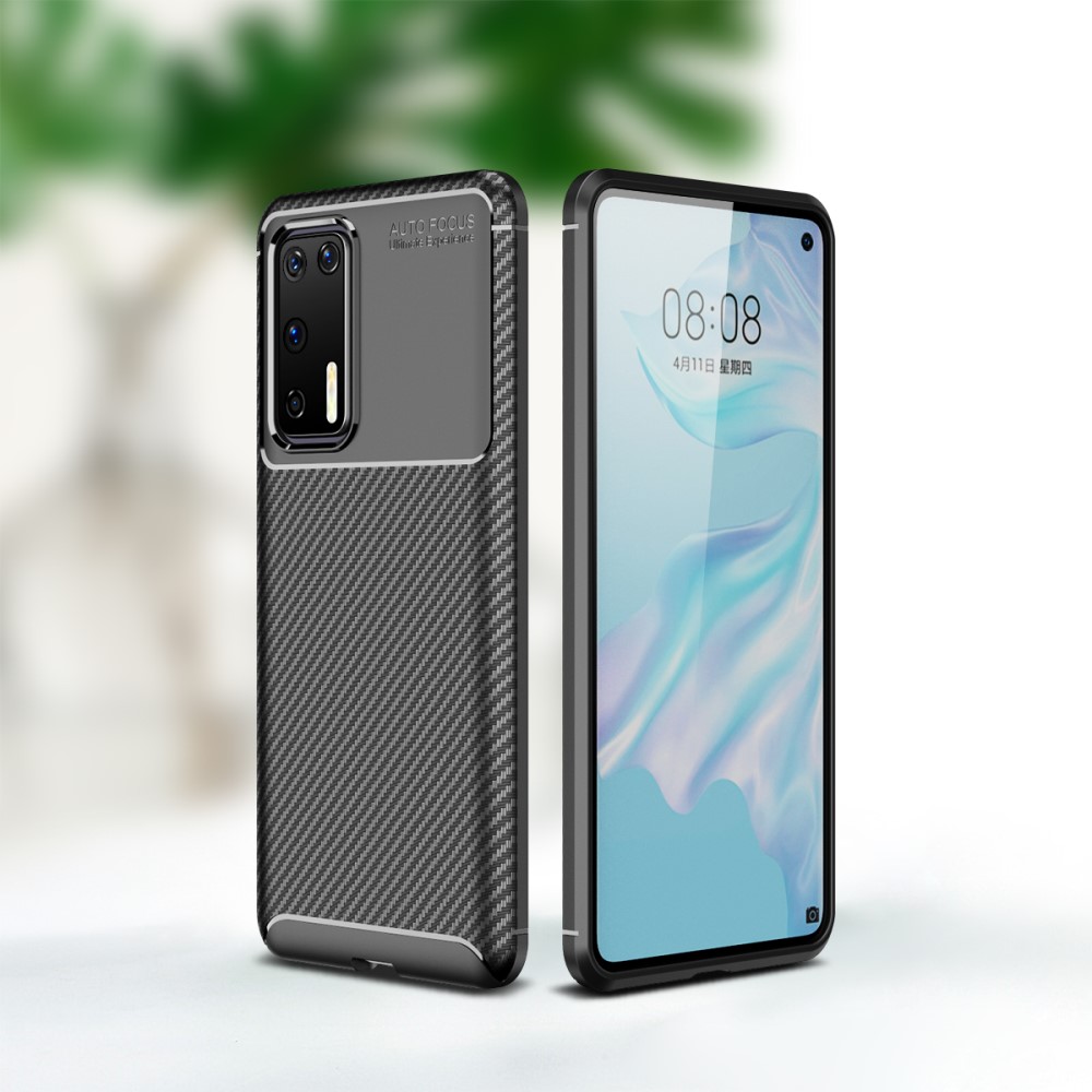  Huawei P40 - Kolfiber Skal - Svart