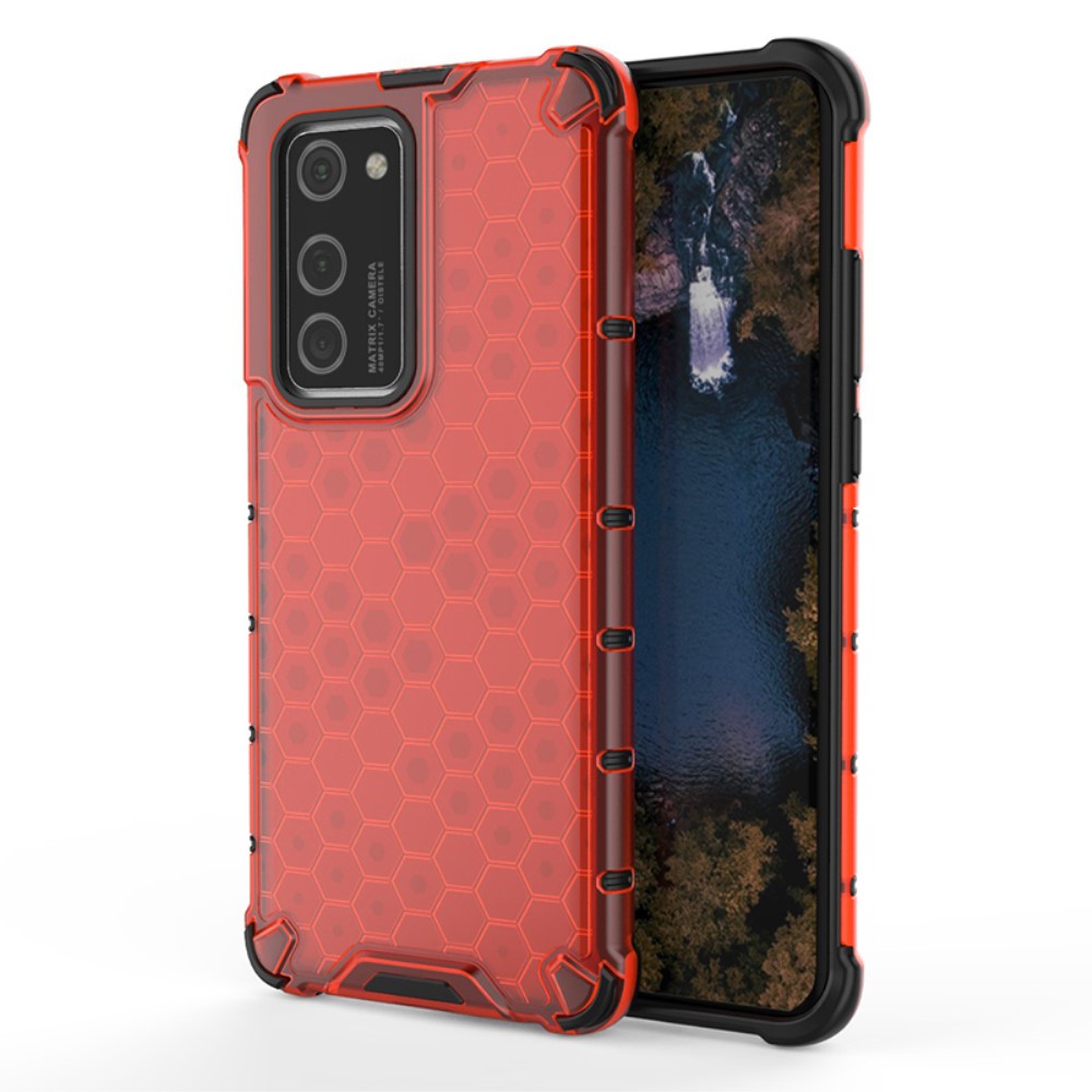  Huawei P40 Pro - Armor Honeycomb Textur - Röd