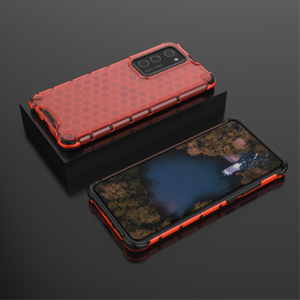  Huawei P40 Pro - Armor Honeycomb Textur - Röd