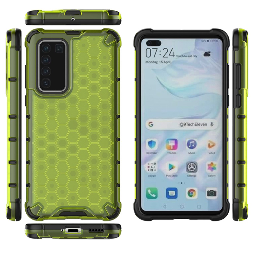  Huawei P40 - Armor Honeycomb Textur - Grön