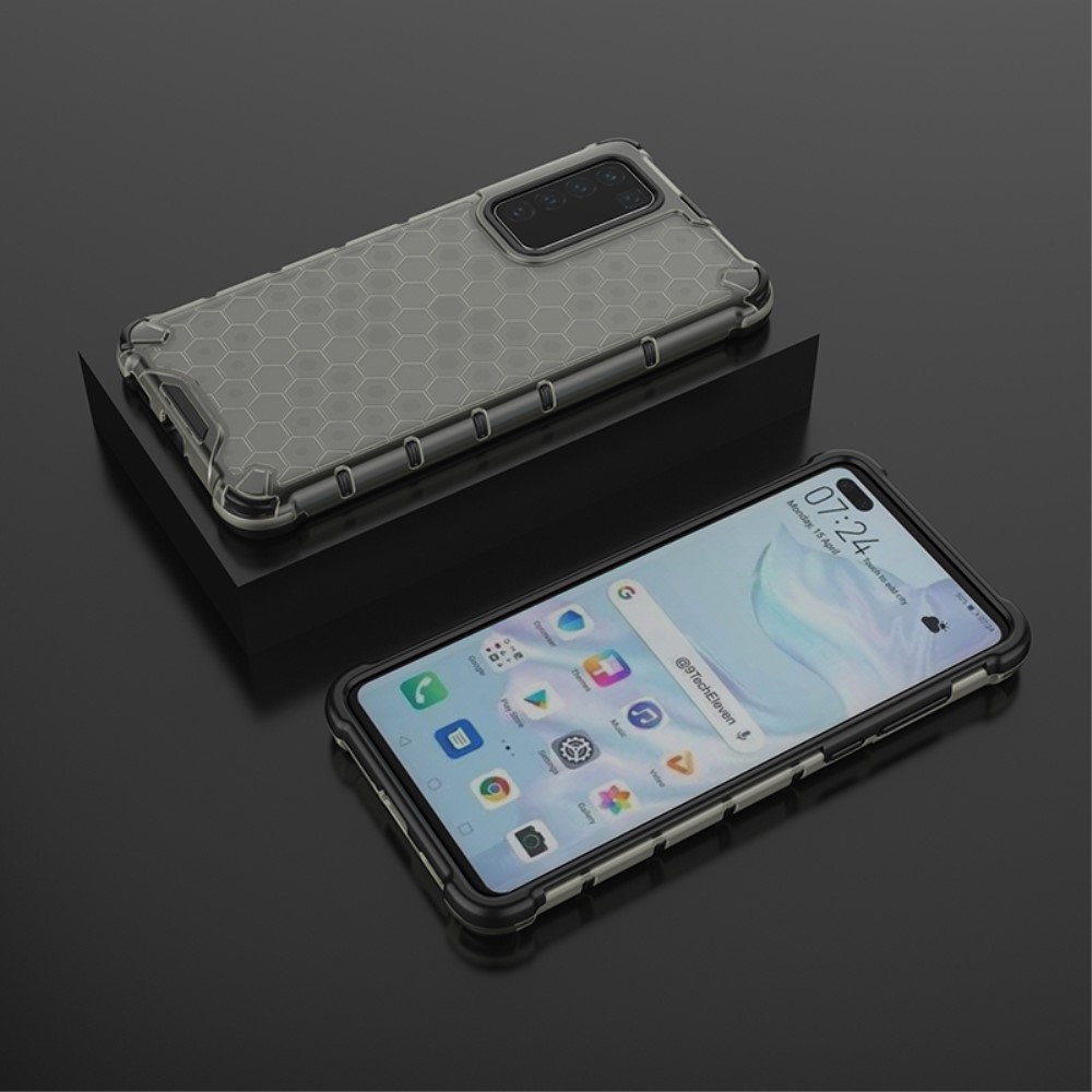  Huawei P40 - Armor Honeycomb Textur - Grå