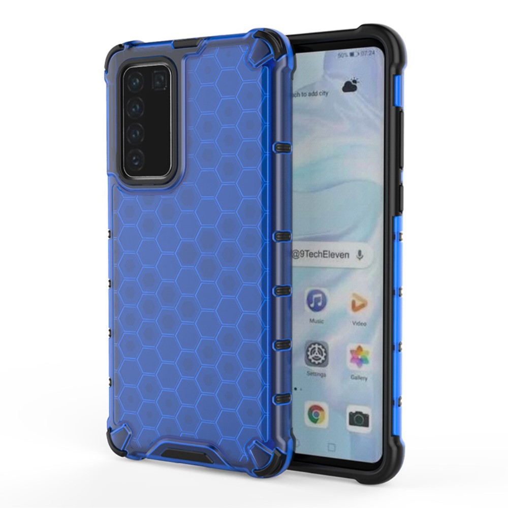 Huawei P40 - Armor Honeycomb Textur - Blå