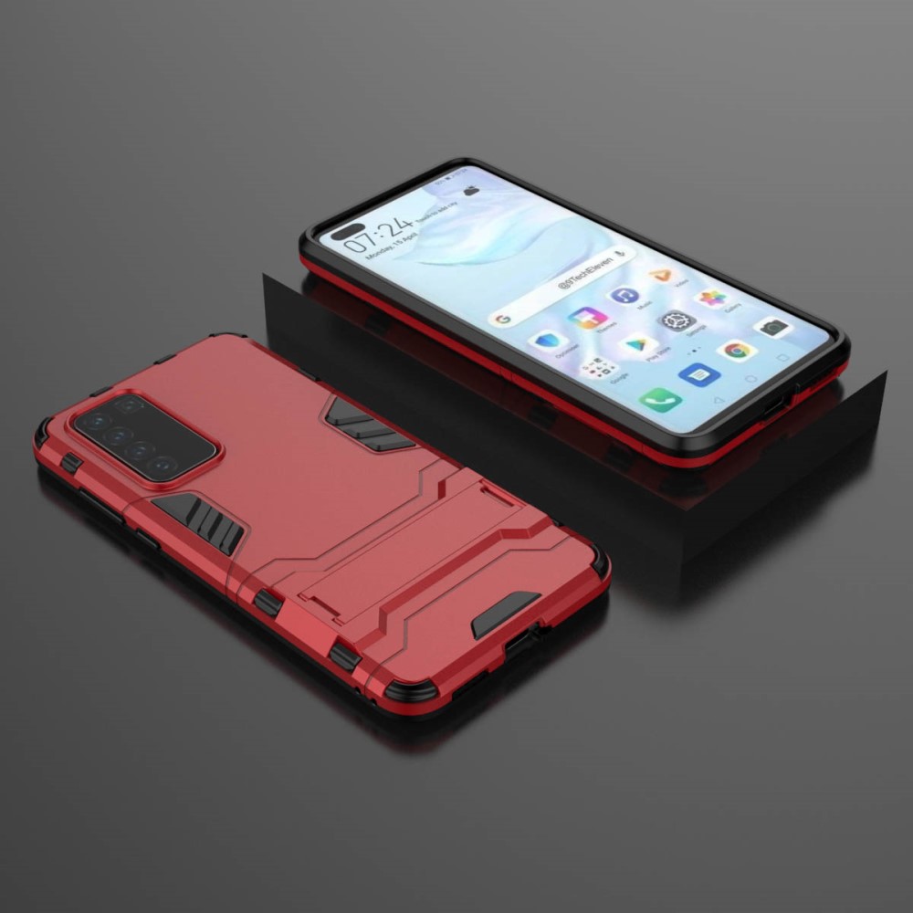  Huawei P40 - Hybrid Skal med Kickstand - Röd