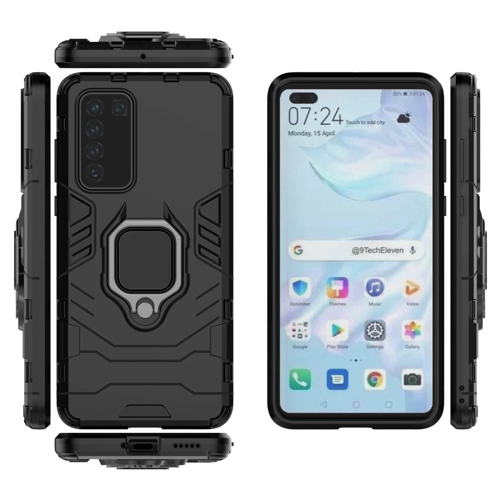  Huawei P40 - Hybrid Ring Skal - Svart