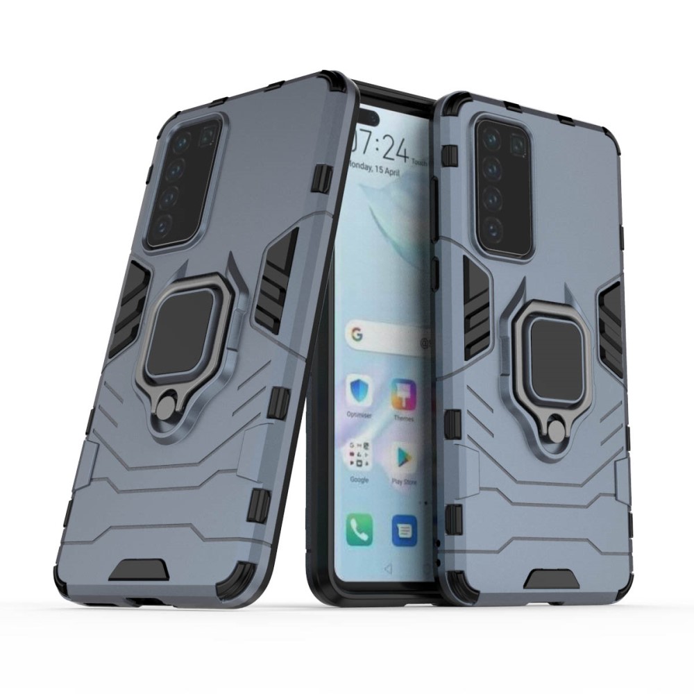  Huawei P40 - Hybrid Ring Skal - Navy Blue