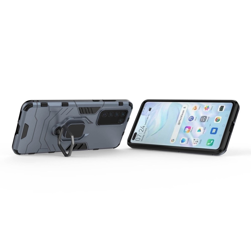  Huawei P40 - Hybrid Ring Skal - Navy Blue