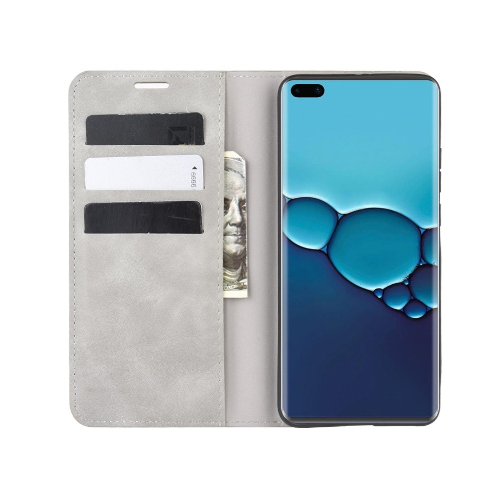  Huawei P40 - Silkeslent Plånboksfodral - Grå