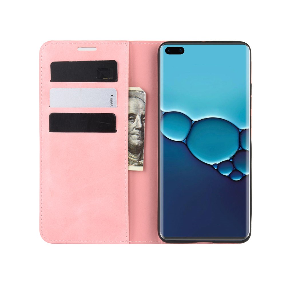  Huawei P40 - Silkeslent Plånboksfodral - Ljus Rosa