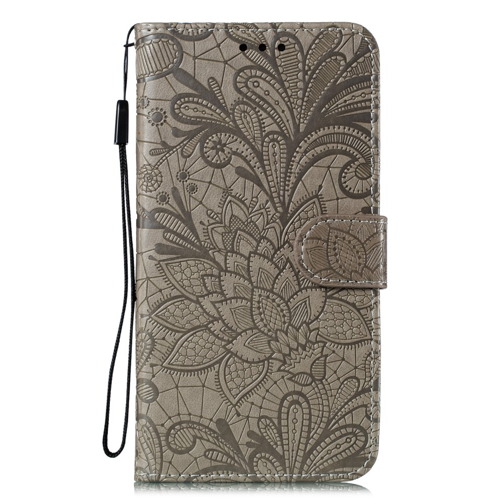  Huawei P40 - Blommigt Mönster - Grå