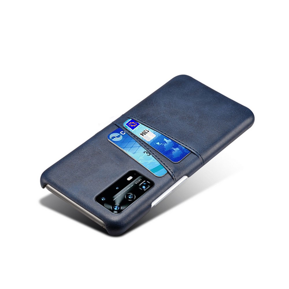  Huawei P40 Pro - Skal med Kortfack - Mörk Blå