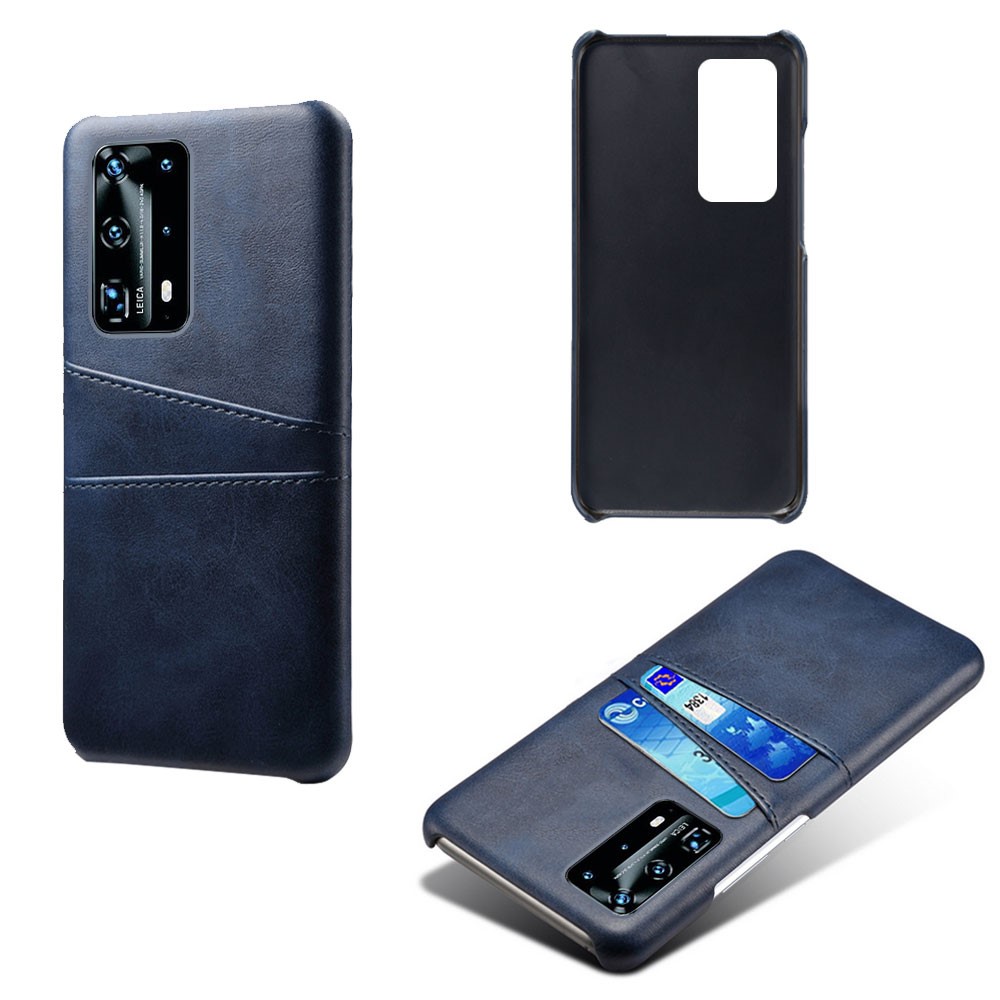  Huawei P40 - Skal med Kortfack - Mörk Blå