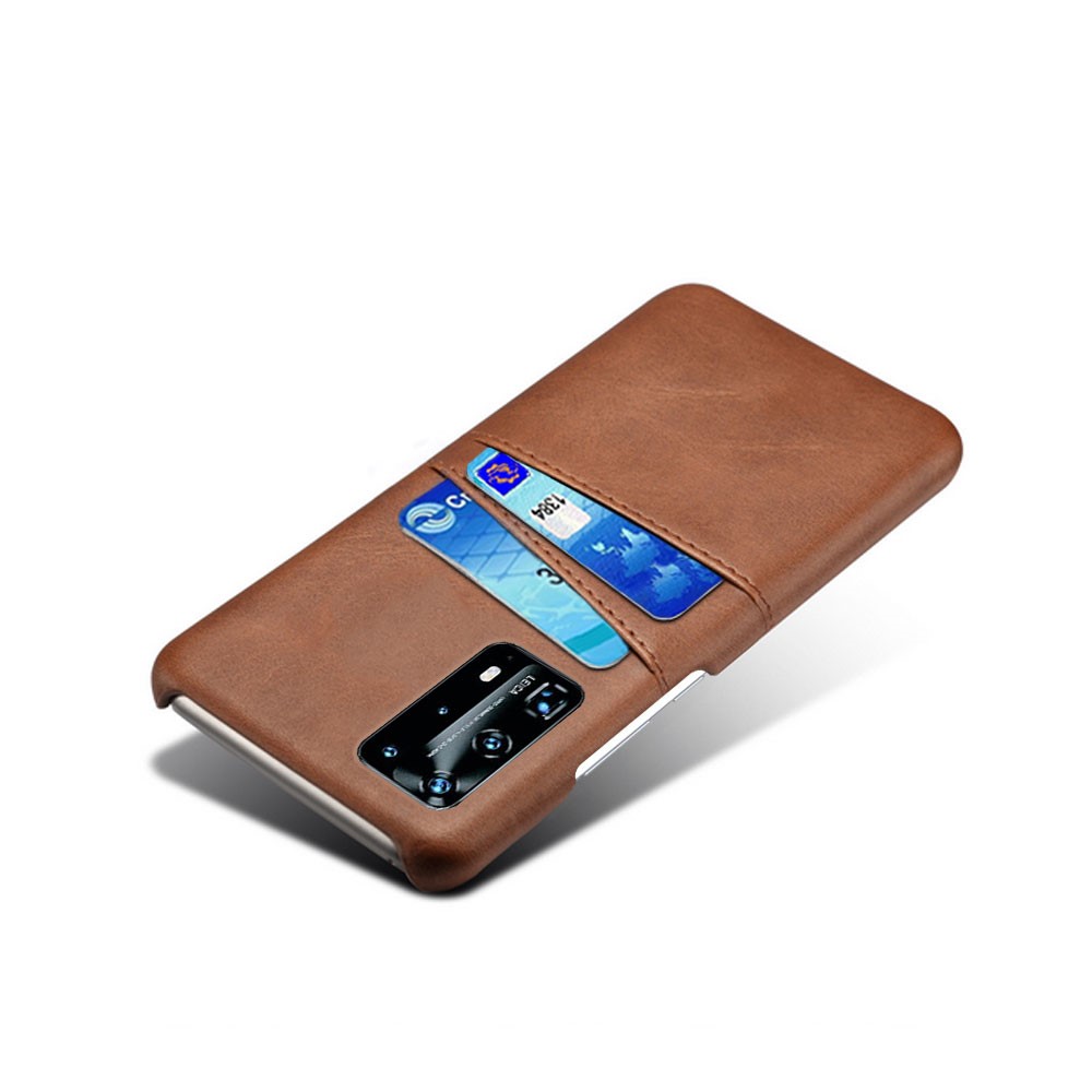  Huawei P40 - Skal med Kortfack - Brun