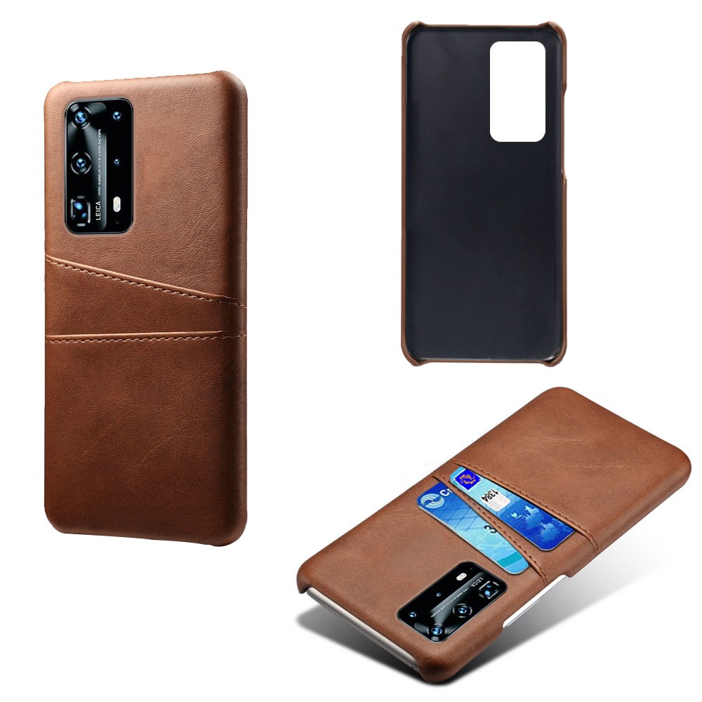  Huawei P40 - Skal med Kortfack - Brun