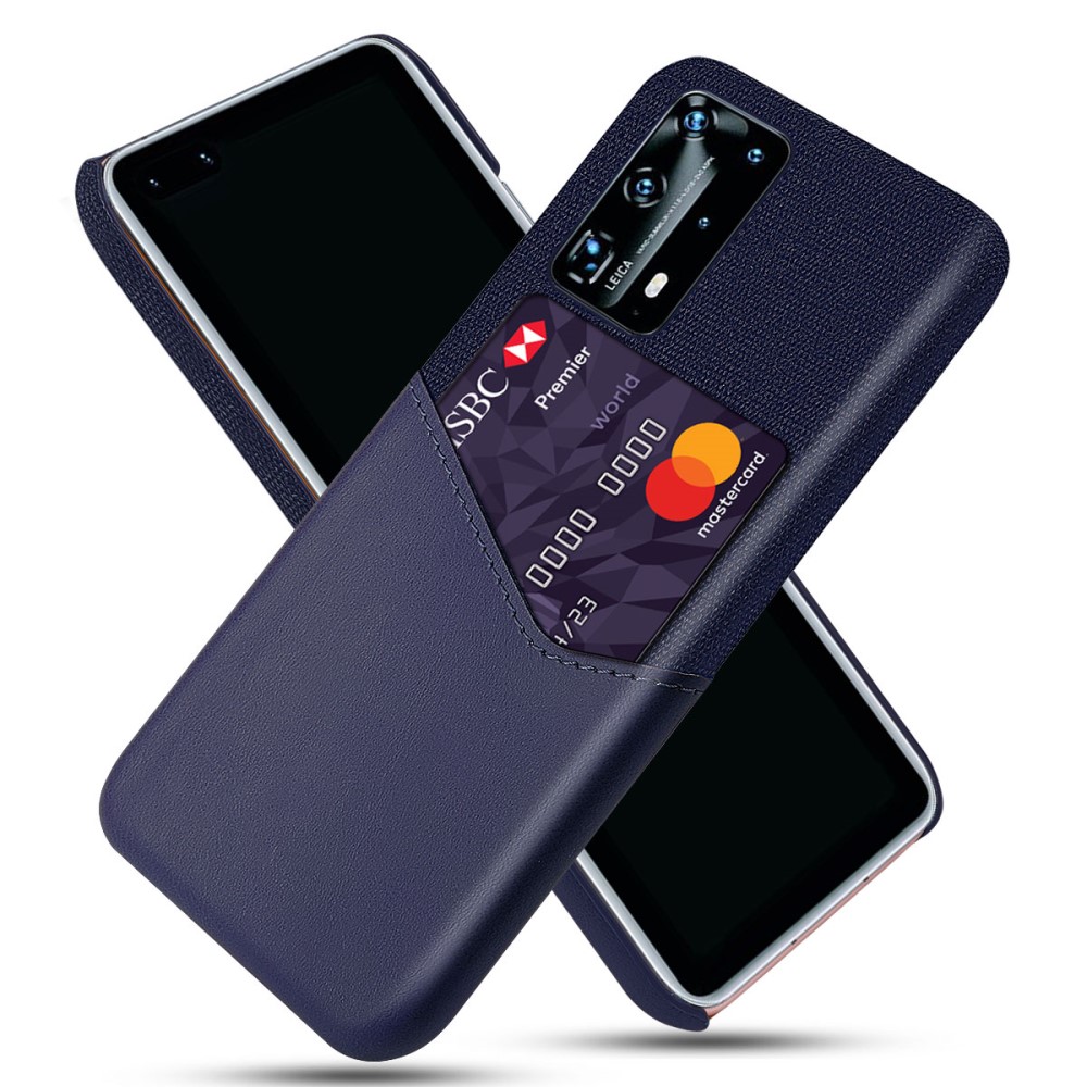  Huawei P40 - Skal med plats för kort - Mörk Blå