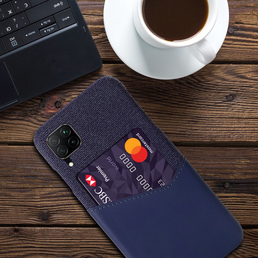  Huawei P40 Lite - Skal med plats för kort - Mörk Blå