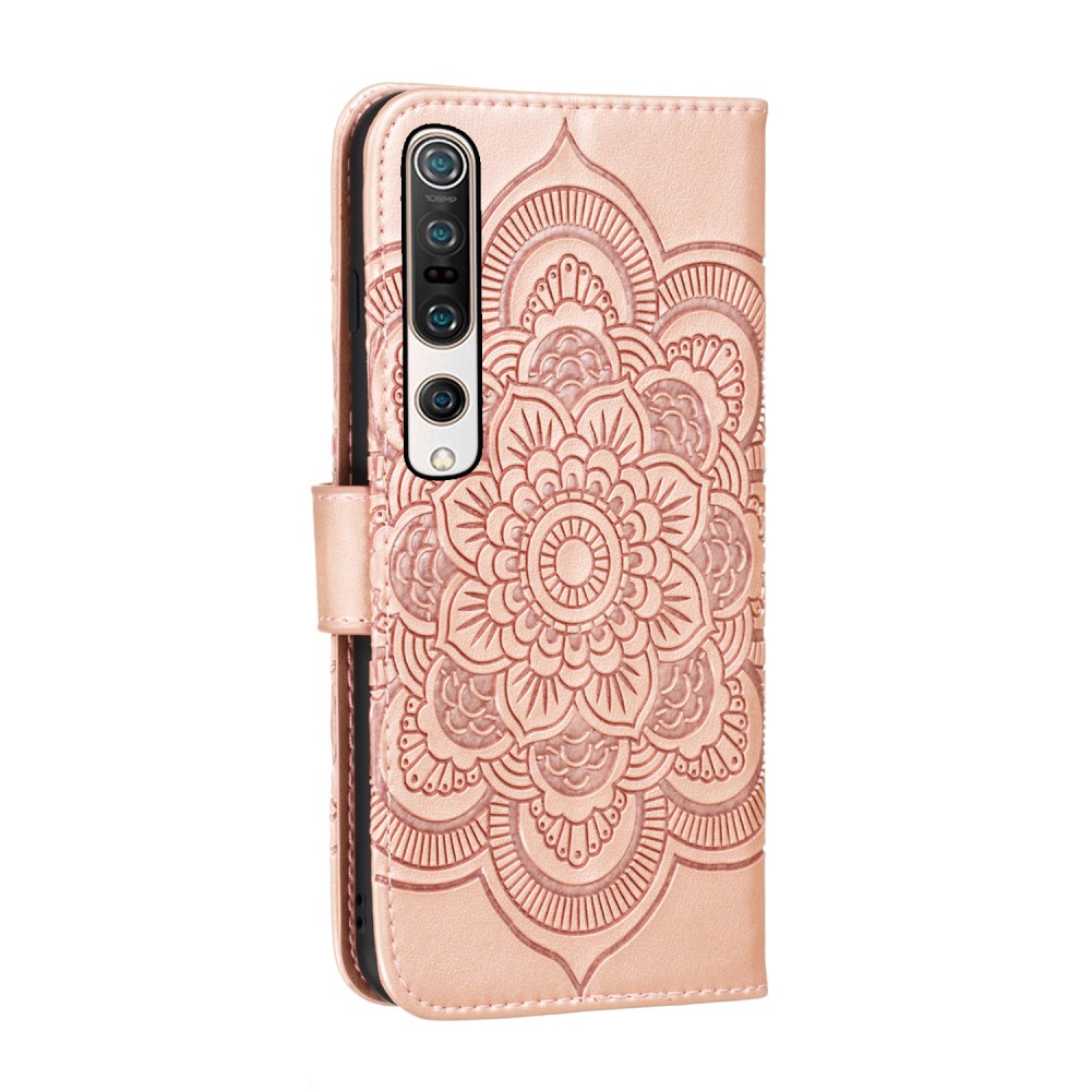  Xiaomi Mi 10 / 10 Pro - Mandala Plånboksfodral - Roséguld