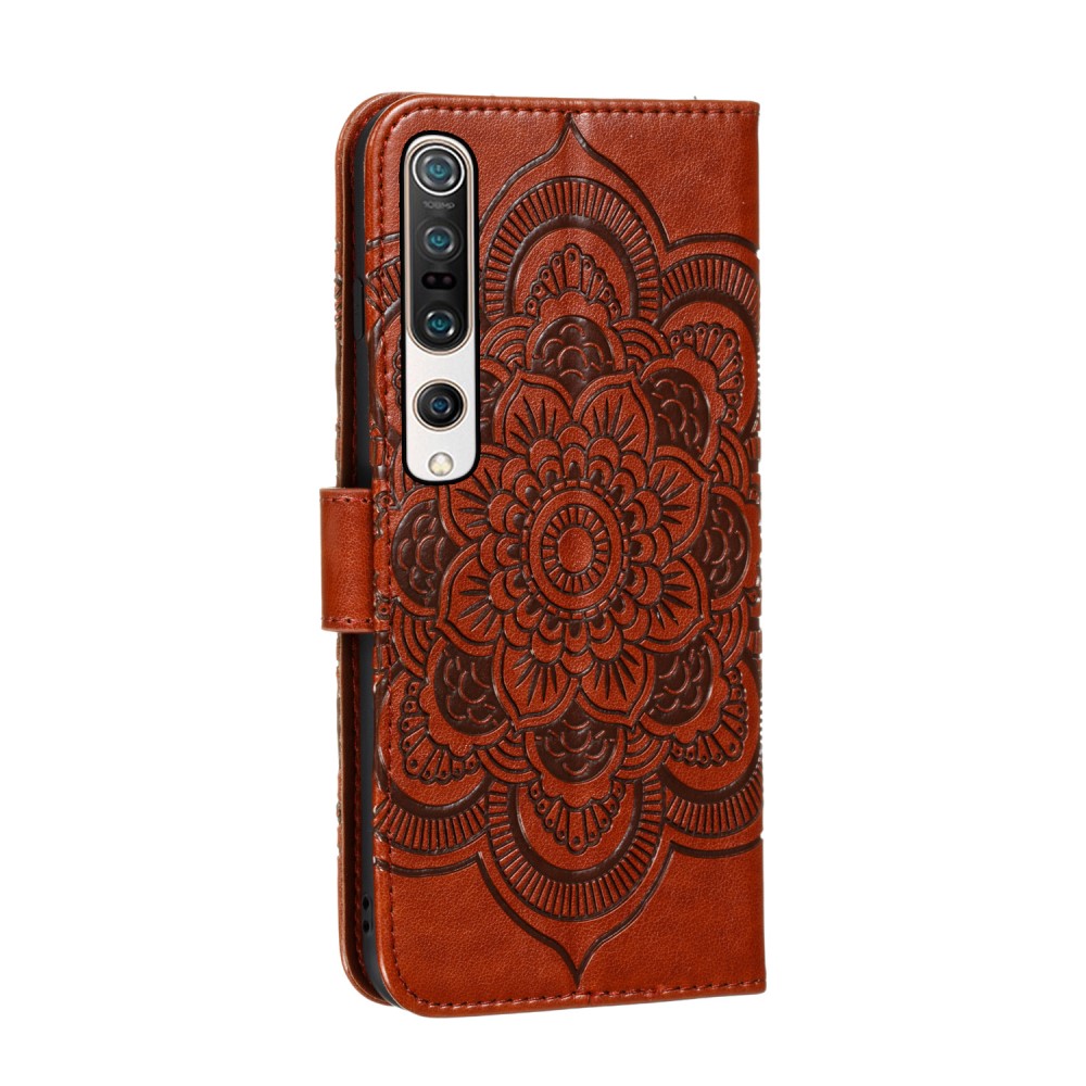  Xiaomi Mi 10 / 10 Pro - Mandala Plånboksfodral - Brun