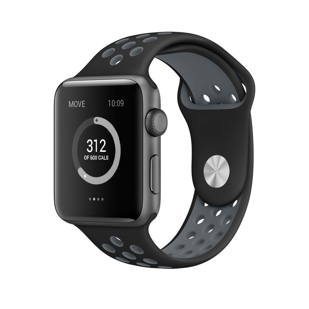  Armband i Silikon - Apple Watch 38/40/41/42 mm - Svart/Grå