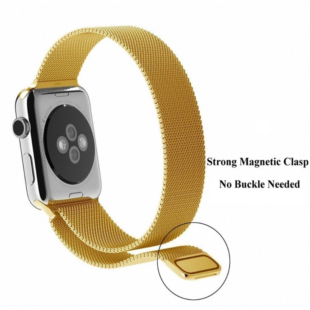  Milanese Loop Metall Armband Apple Watch 42/41/40/38 mm - Guld
