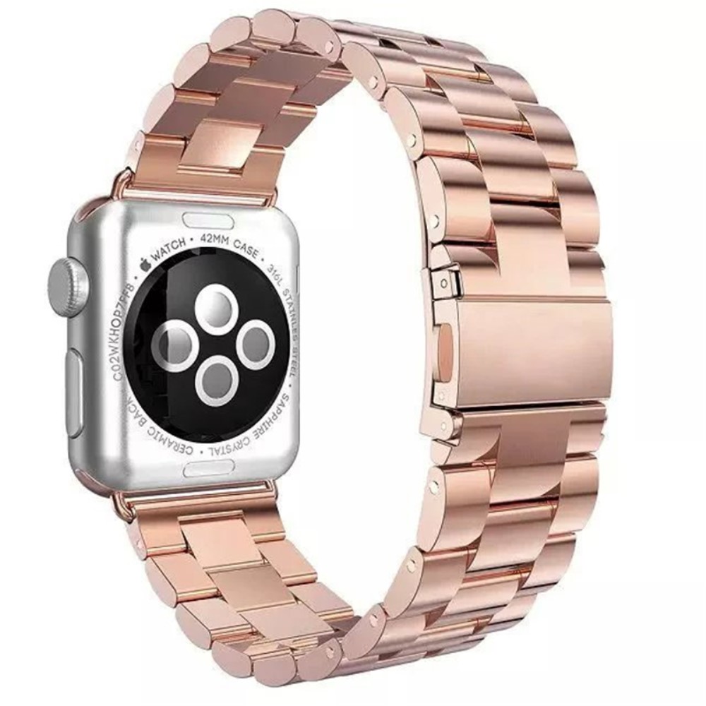  Lyxigt Metallarmband Apple Watch 42/44/45/46/49 mm Roséguld