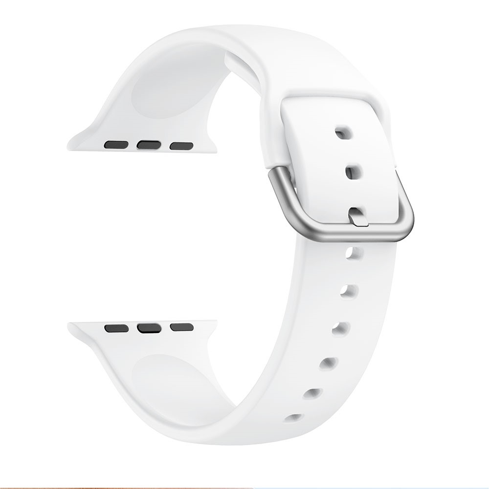  Silikon Armband - Apple Watch 42/41/40/38 mm - Vit