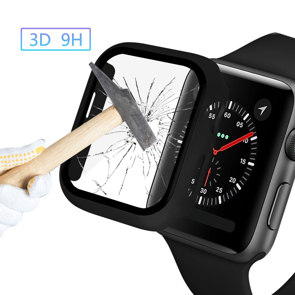  Härdat Glas Skydd Apple Watch 44 mm Svart