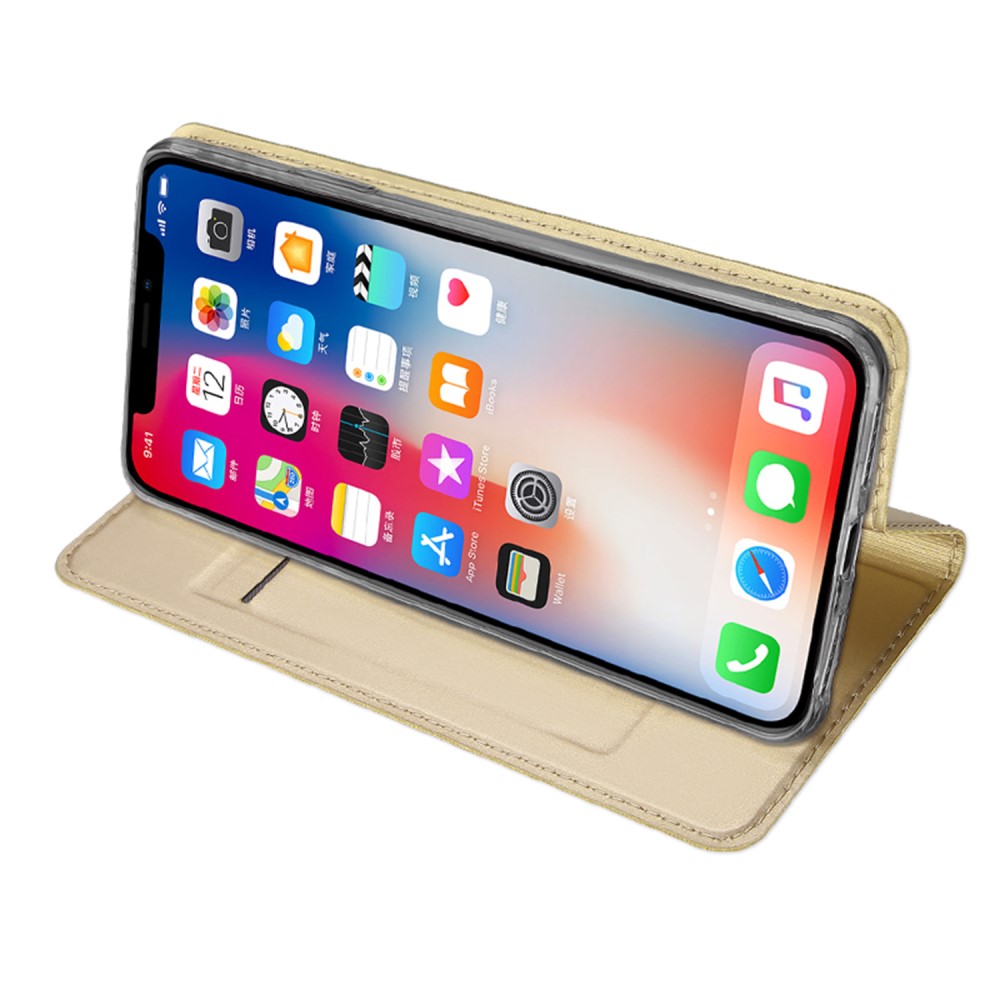 DUX DUCIS iPhone Xs Max - DUX DUCIS Plånboksfodral - Guld