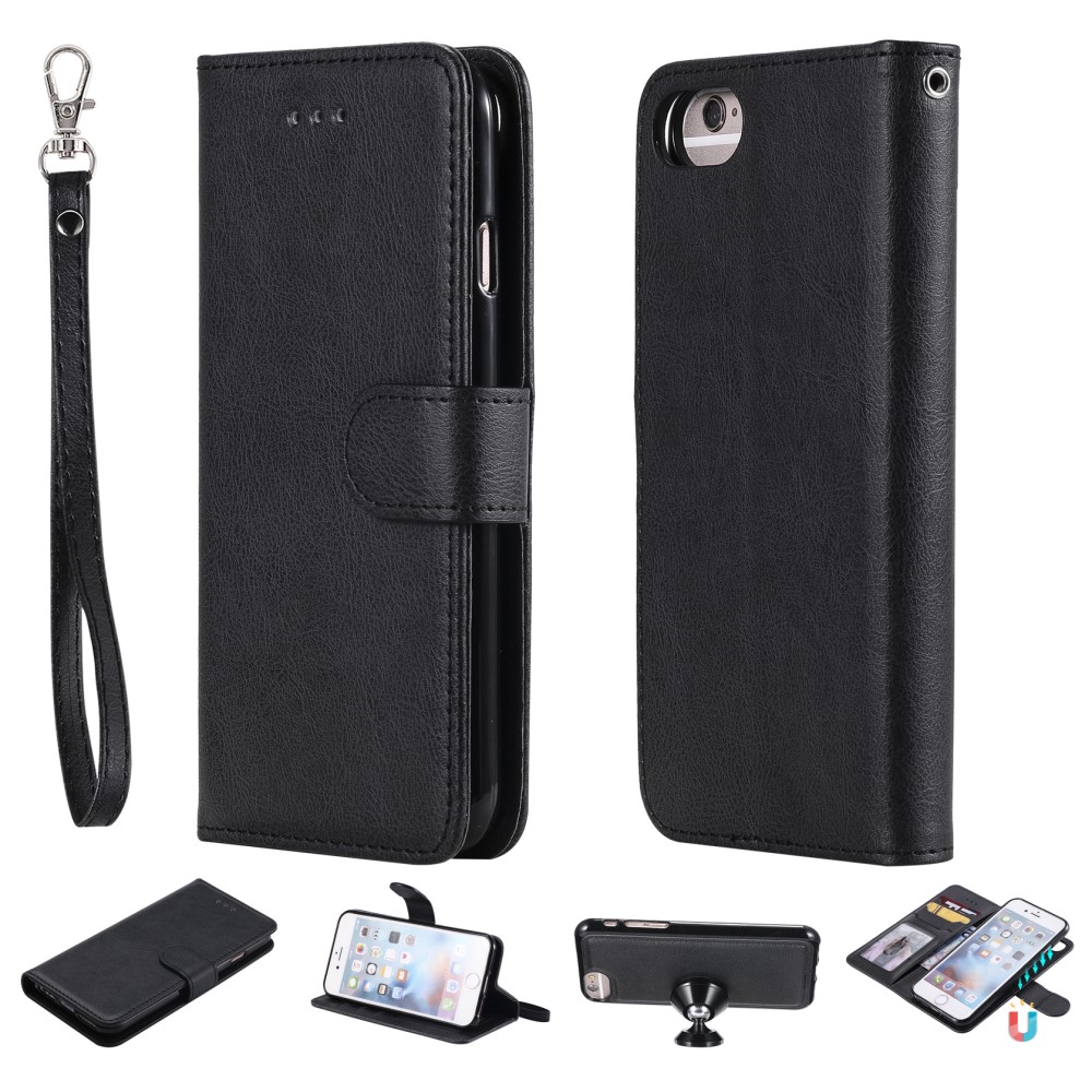  iPhone 6/7/8/SE (2020/2022) - 2in1 Magnet/Plånboksfodral - Svart