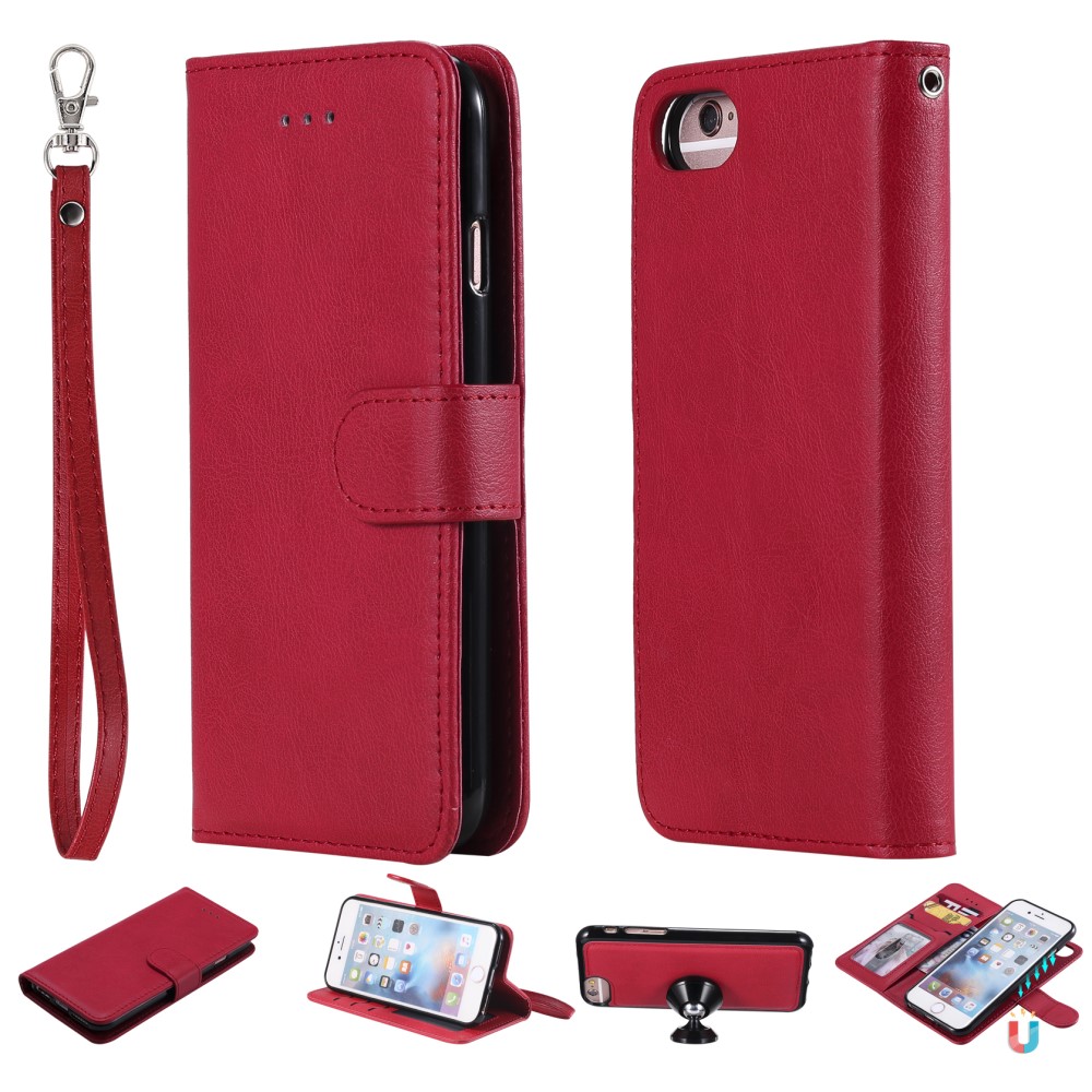  iPhone 6/7/8/SE (2020/2022) - 2in1 Magnet/Plånboksfodral - Röd