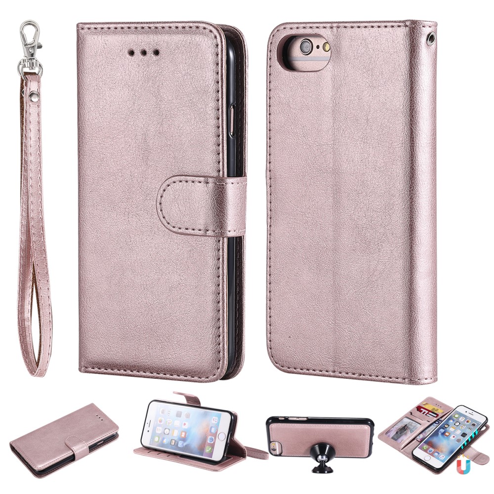  iPhone 6/7/8/SE (2020/2022) - 2in1 Magnet/Plånboksfodral - Roséguld