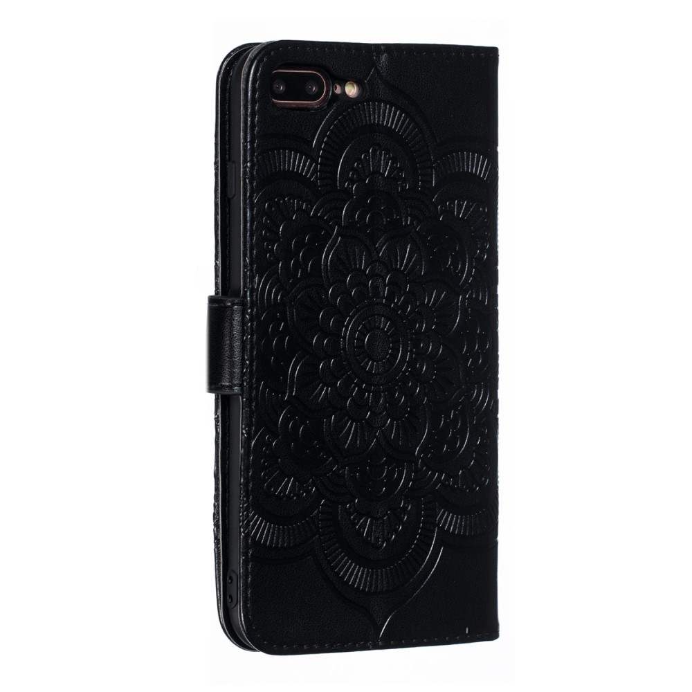  iPhone 7/8 Plus - Mandala Plånboksfodral - Svart