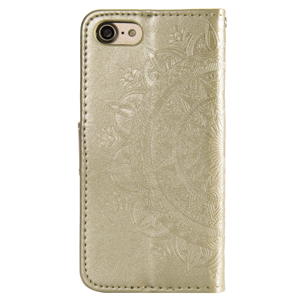  iPhone 7/8/SE (2020/2022) - Mandala Plånboksfodral - Guld