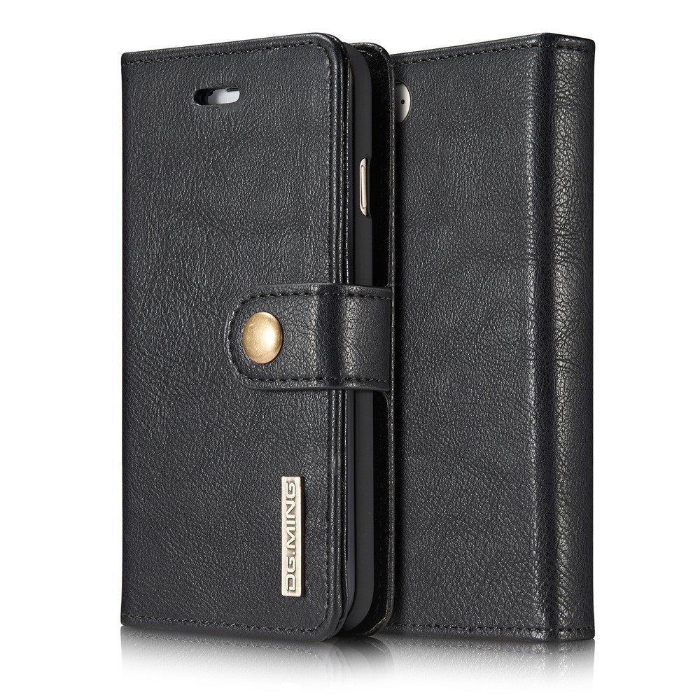 DG.MING iPhone 7/8/SE (2020/2022) - DG.MING Magnetskal/Plånboksfodral - Svart