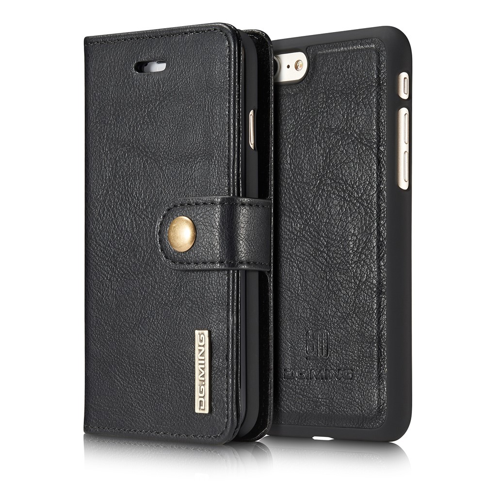 DG.MING iPhone 7/8/SE (2020/2022) - DG.MING Magnetskal/Plånboksfodral - Svart