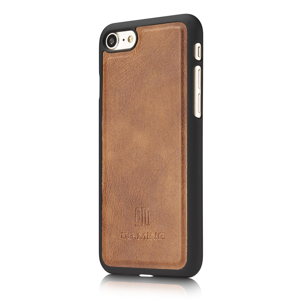 DG.MING iPhone 7/8/SE (2020/2022) - DG.MING Magnetskal/Plånboksfodral - Brun