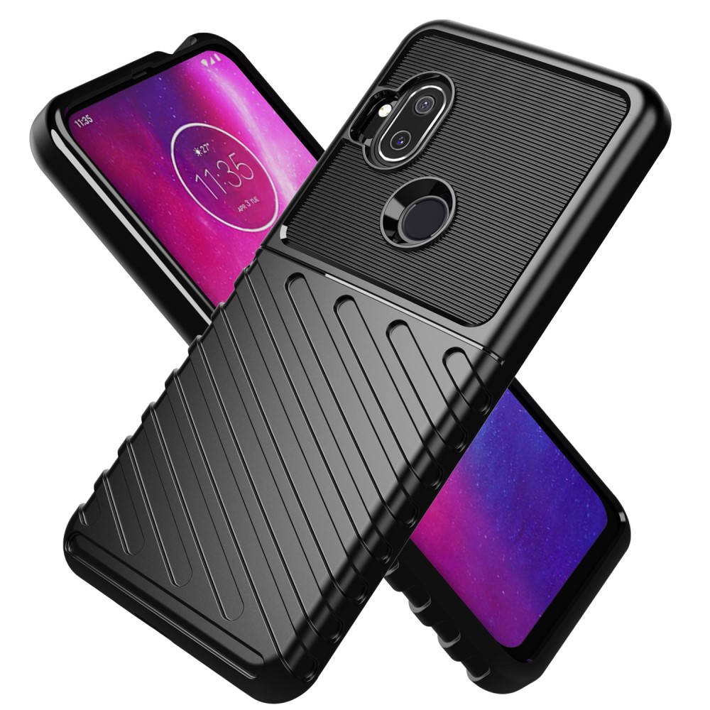  Motorola One Hyper - Twill Textur Skal - Svart